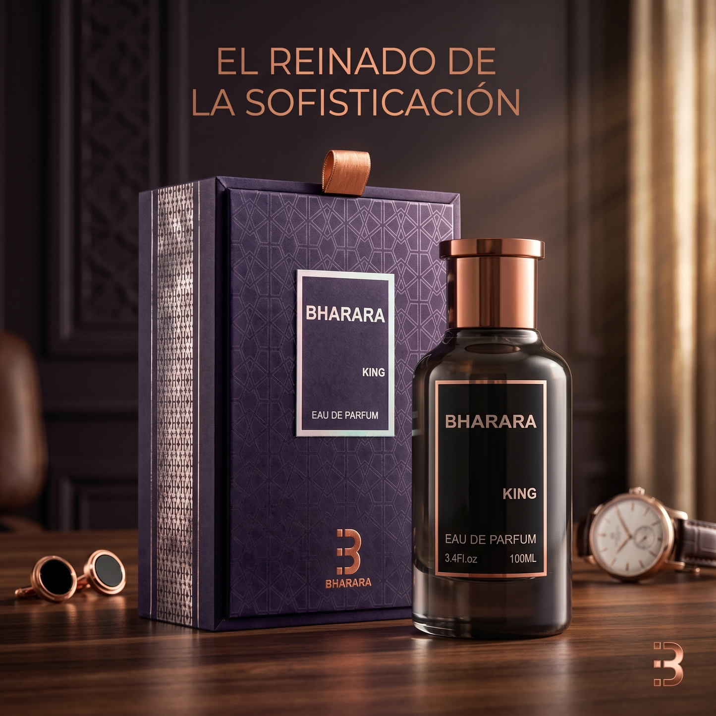 👑 Bharara King Estuche de Lujo – Aroma de Realeza