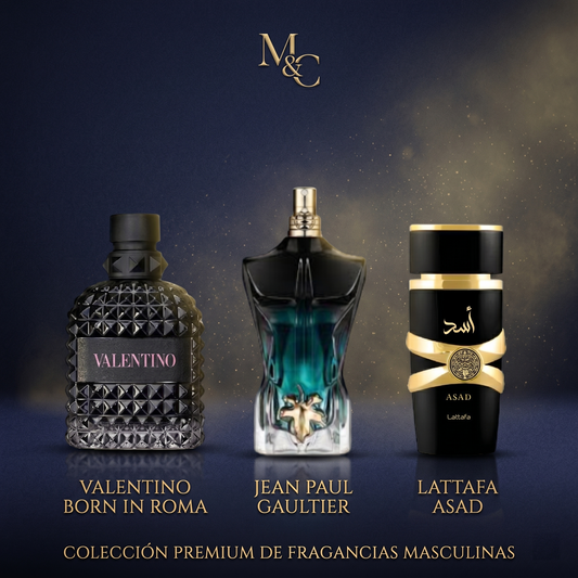 🔥 Combo “Macho Alfa” Incluye: Valentino + JPG Le Beau + Asad +  Atomizador