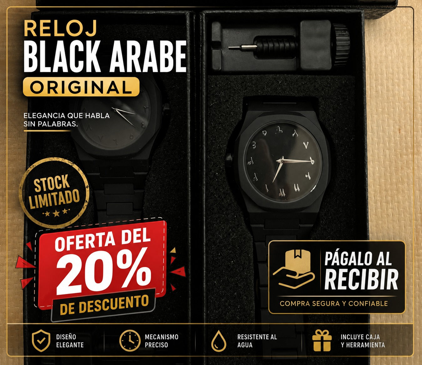 🖤🔥RELOJ BLACK ARABE ORIGINAL🖤🔥
